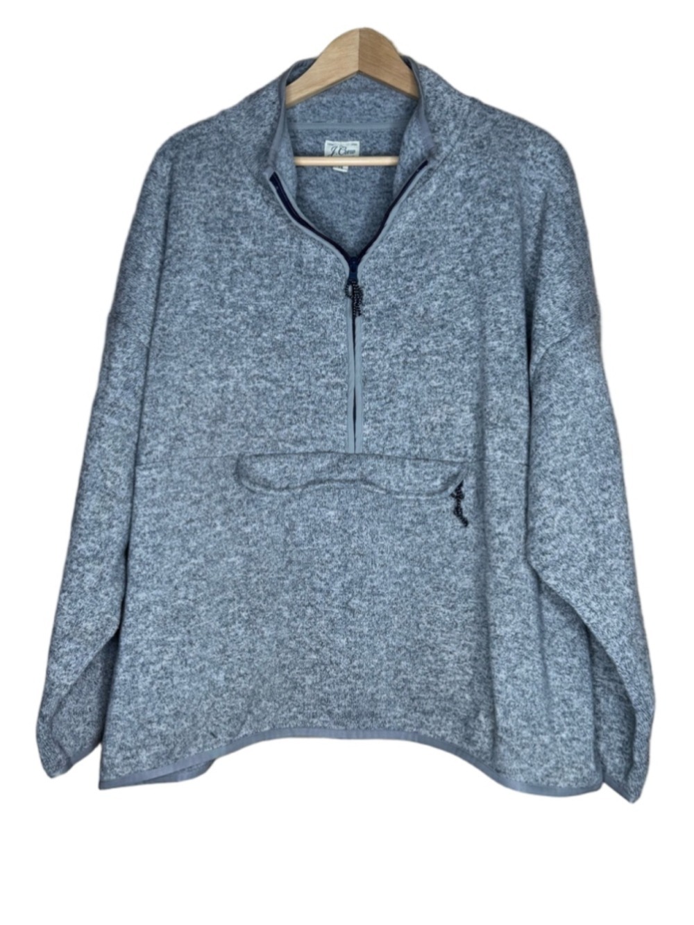 J. Crew Heather Gray Vintage Fleece Pullover size 2X